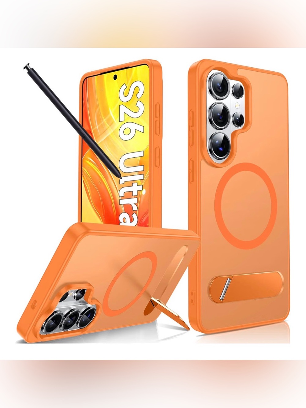 Case for Samsung Galaxy S26 Ultra - Orange MagSafe with stand NEW